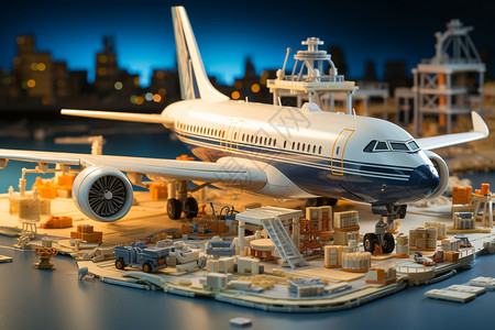 大型积木微型飞机场设计图片