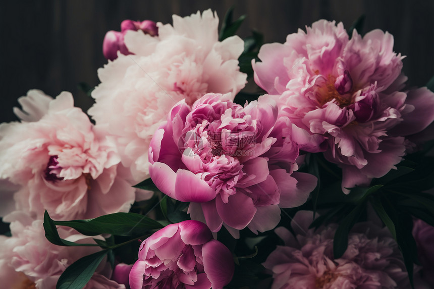 粉色花朵的盛放图片