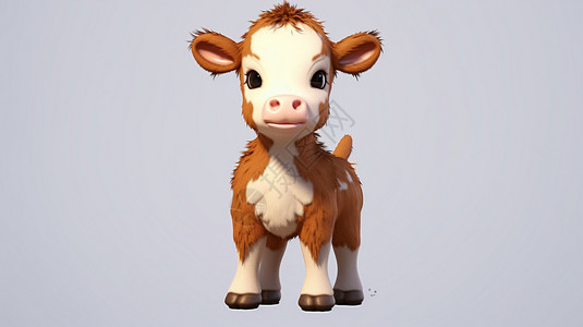 可爱的小牛背景图片