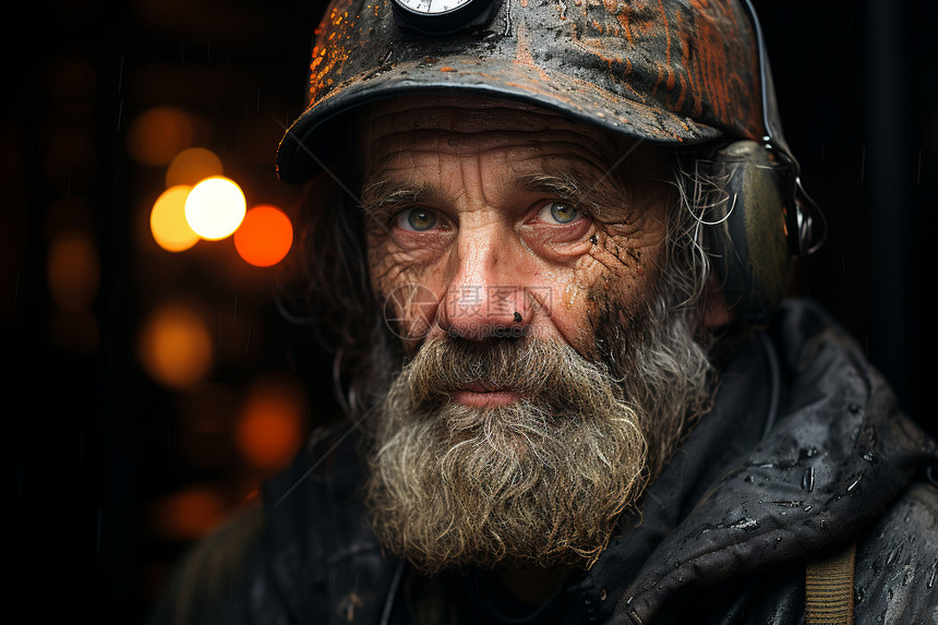矿工的肖像图片
