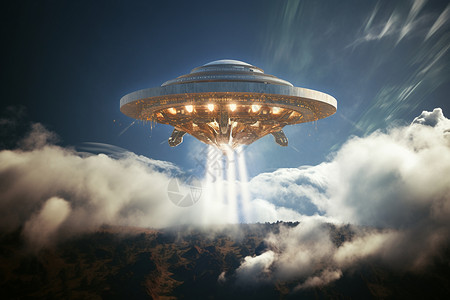 科技的外星飞船背景图片