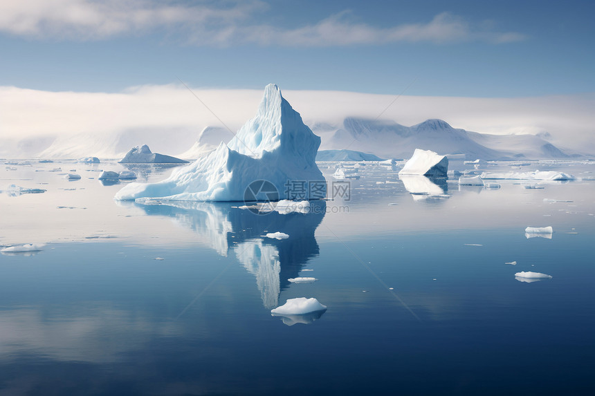 海面上的冰山图片