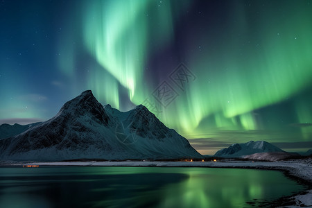 北极之夜北极之星高清图片