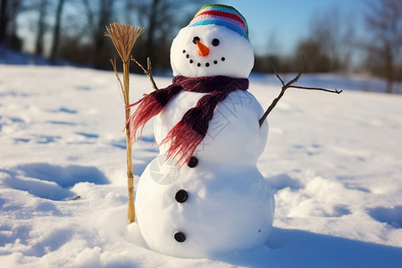 可爱的雪人背景图片