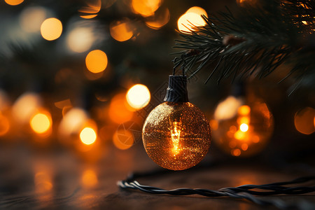 闪烁的圣诞树背景图片