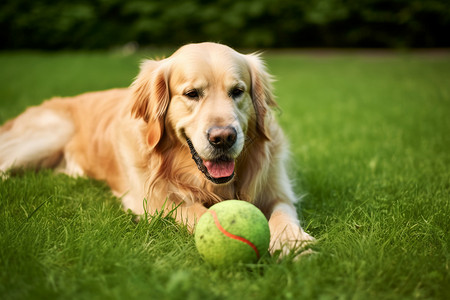 动物玩球快乐玩球的狗狗背景