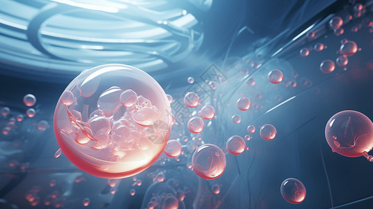创意干细胞透明血液素材高清图片