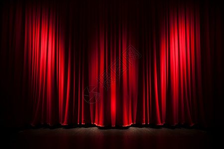 剧院里的红色幕布背景图片