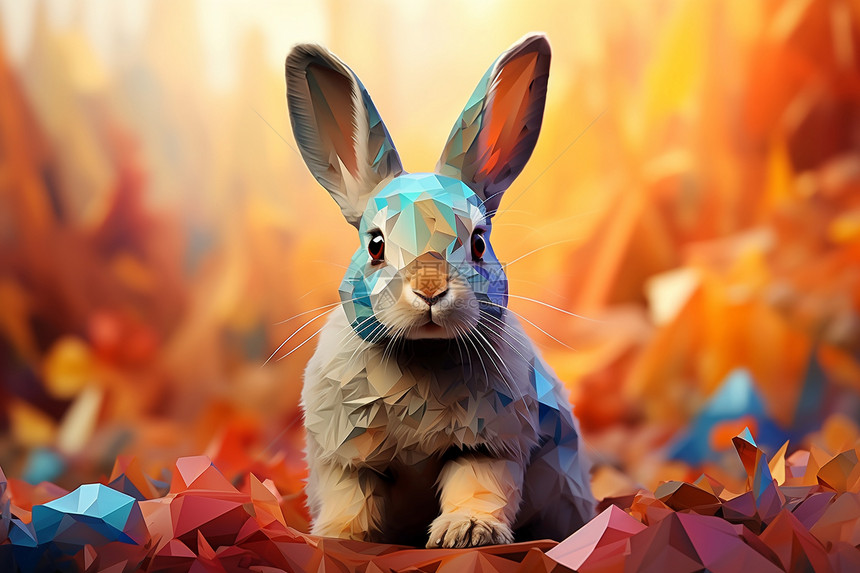 创作的可爱的兔子图片
