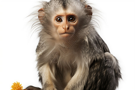 毛绒的野生猴子图片