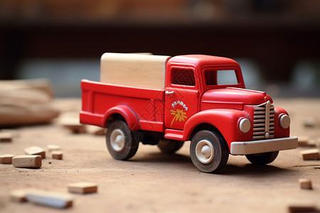 红色的玩具卡车图片