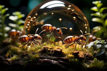 3d动物背景蚂蚁的奇妙细节背景