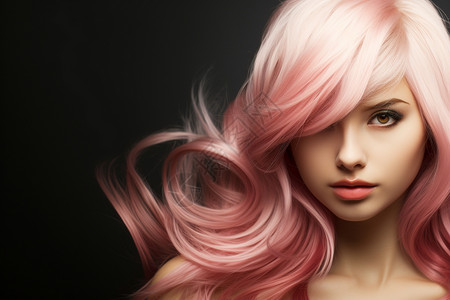 粉色染发软妹子粉色的头发背景