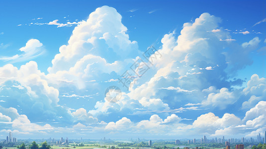 美丽的蓝天云层背景图片