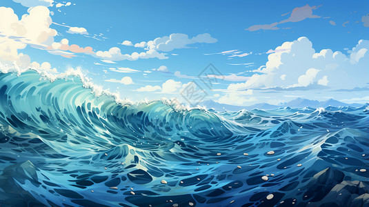 蓝色的海水海洋图片
