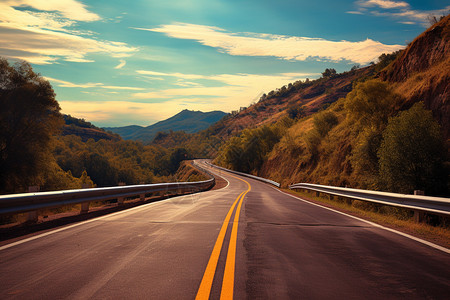 山里的道路图片