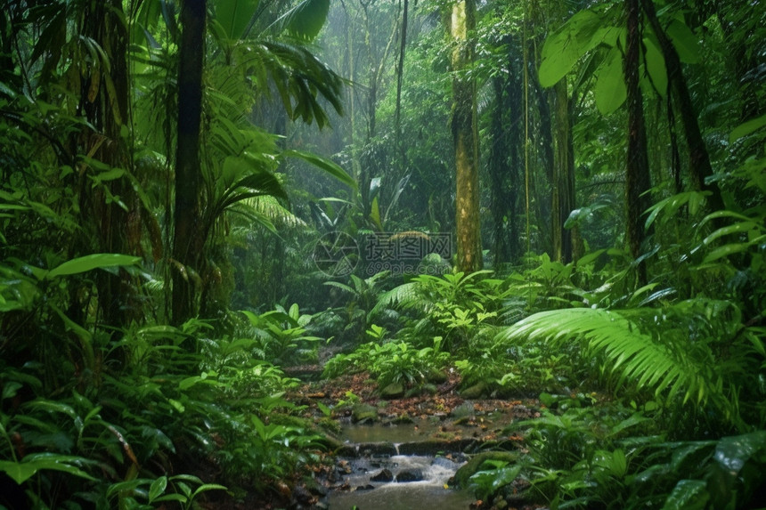 翠绿的亚马逊雨林图片