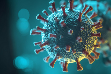 医学研究的生物病毒概念图图片