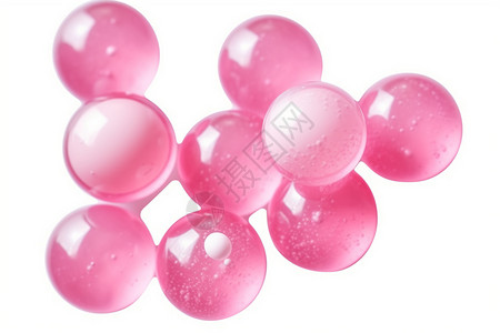 粉色透明的固体气泡背景图片
