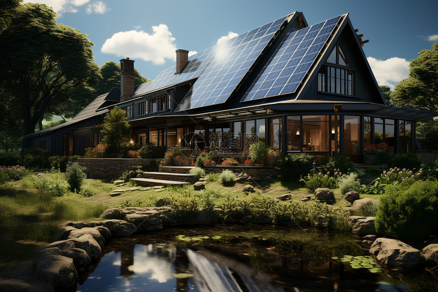 太阳能与绿色环保屋顶图片