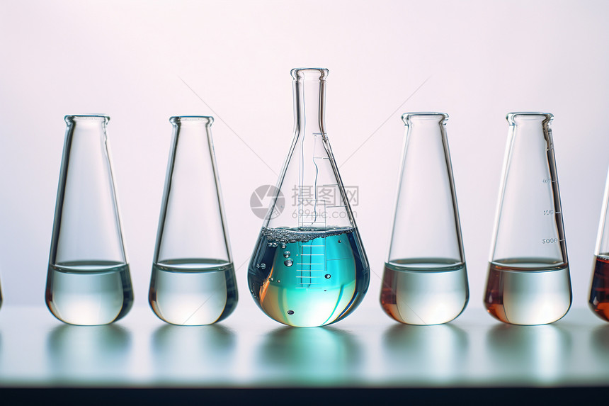 化学试管中的液体图片
