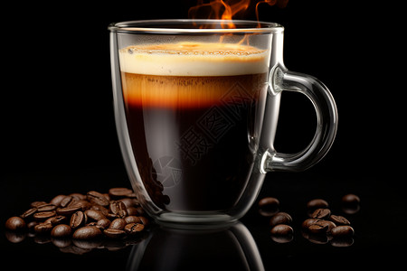 杯中丝滑的浓缩咖啡图片