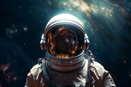 漫步银河 的宇航员背景图片