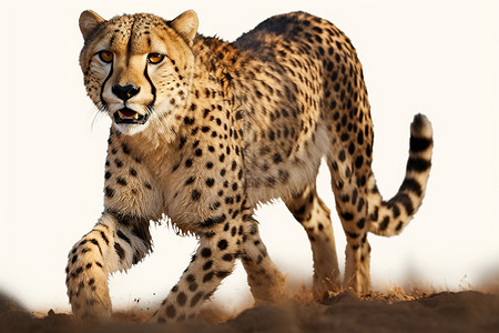 猎豹在野外奔跑背景图片