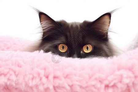 可爱的黑色小猫咪图片