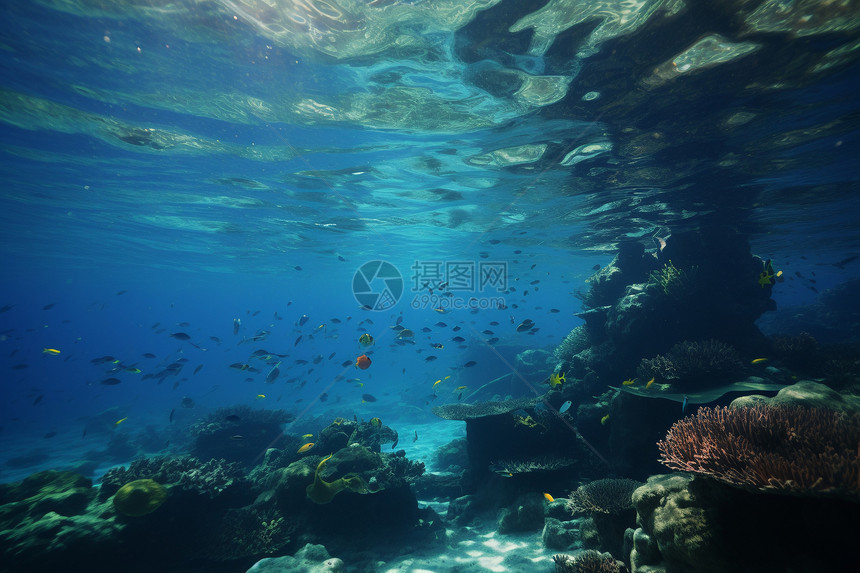 热带海底珊瑚世界图片