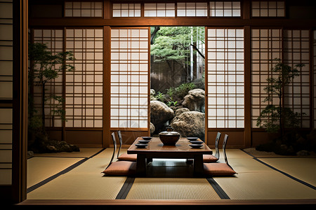 日式茶室图片