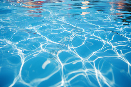 碧波荡漾的泳池背景图片