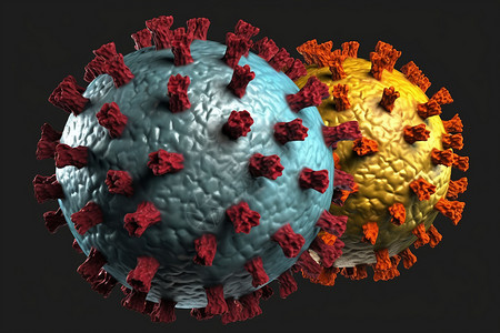 彩色冠状病毒图片