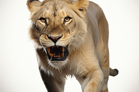 咆哮的母狮哺乳动物雌狮高清图片