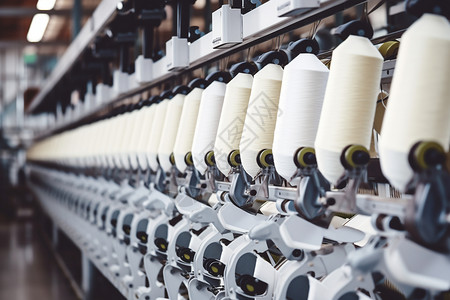 棉纱纺织机背景