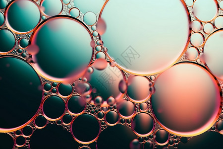 炫彩的透明气泡背景图片