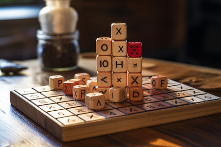 复古的木质方块游戏背景图片