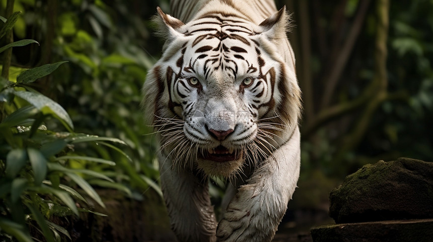 凶猛的白虎图片