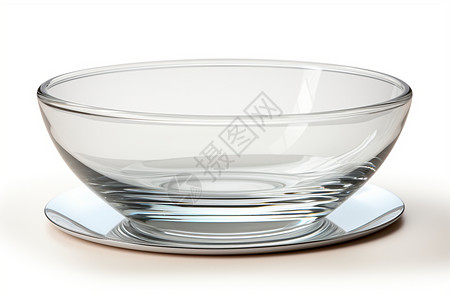 厨房中的玻璃碗餐具背景图片
