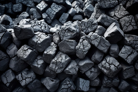 堆放的天然煤炭背景图片