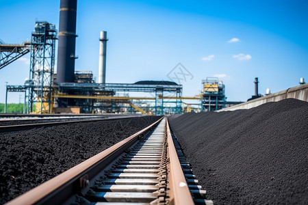 工业煤炭输送带背景图片