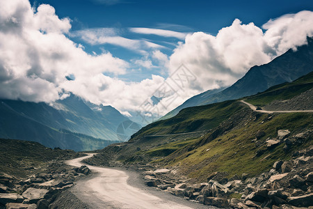 喜马拉雅山脉的美丽景观高清图片