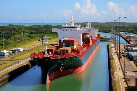 工业国际贸易运输的货船图片