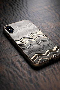 海浪设计海浪纹理的手机壳背景