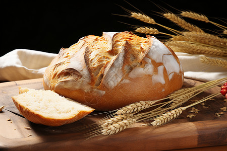 全麦手工面包背景图片