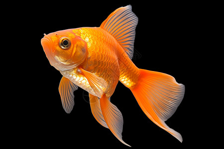 黄色的金鱼背景图片