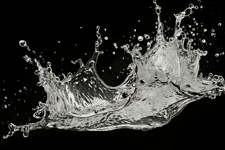 一杯白水水滴飞溅的瞬间设计图片