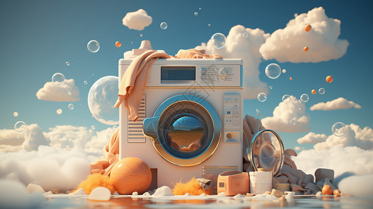 清洁的机器洗衣机图片