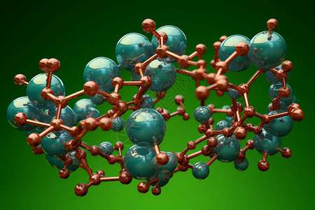 精密的分子模型背景图片