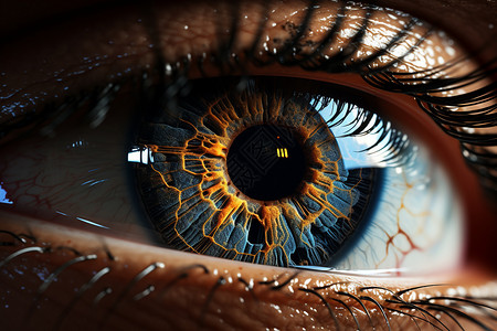 高科技的复杂眼球背景图片